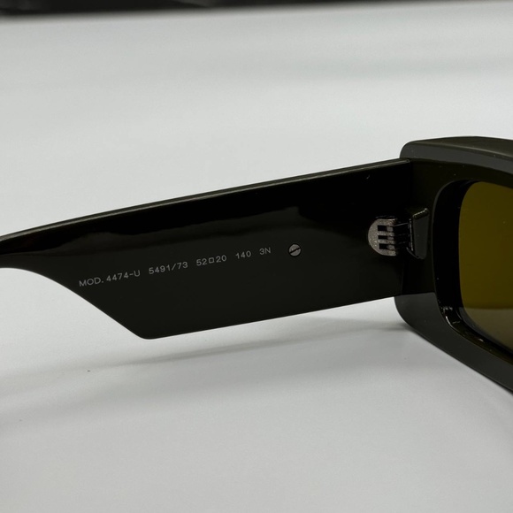 NEW MOD 4474U 5491/73 VERSACE GREEN GREY SQUARE VE4474U 549173 UNISEX SUNGLASSES - Picture 9 of 11